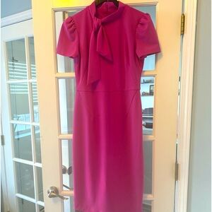 Maggy London below knee rose pink dress
